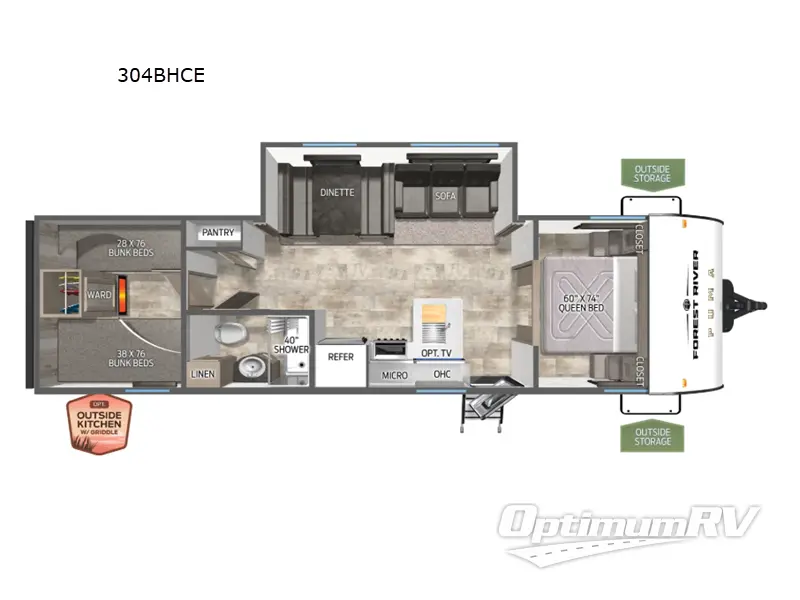 2026 Palomino Puma Camping Edition 304BHCE Floorplan Photo