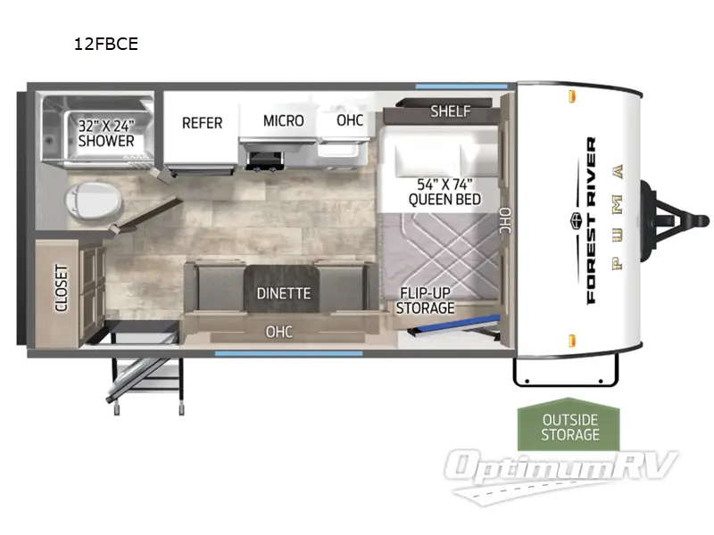 2026 Palomino Puma Camping Edition 12FBCE Floorplan Photo