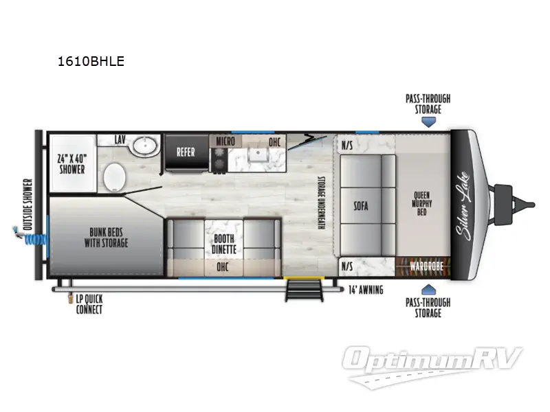 2025 East To West Silver Lake 1610BHLE RV Floorplan Photo