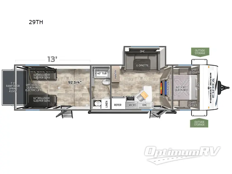2026 Palomino Puma Unleashed 29TH Floorplan Photo
