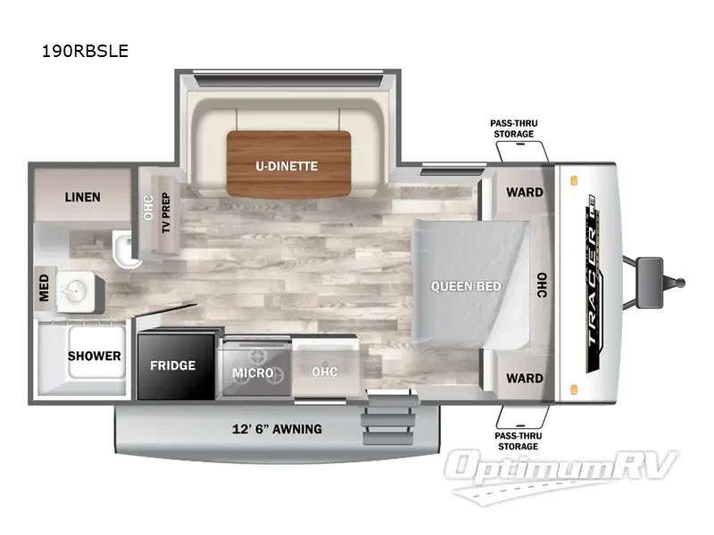2025 Prime Time Tracer 190RBSLE Floorplan Photo