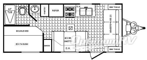 2006 Palomino Puma 19 FS RV Floorplan Photo