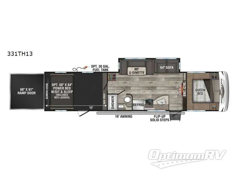 2021 KZ Sportster 331TH13 Floorplan Photo