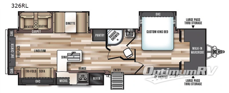 2019 Forest River Salem Hemisphere GLX 326RL RV Floorplan Photo