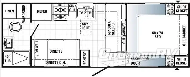 2013 Palomino Puma 23FB RV Floorplan Photo