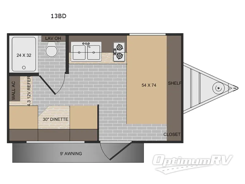 2026 Sunset Park Sun Lite LTD 13BD RV Floorplan Photo