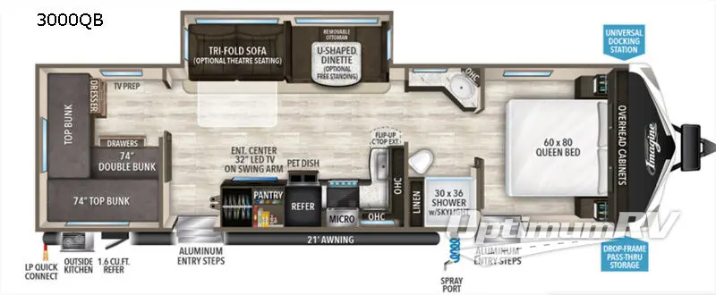 2019 Grand Design Imagine 3000QB Floorplan Photo