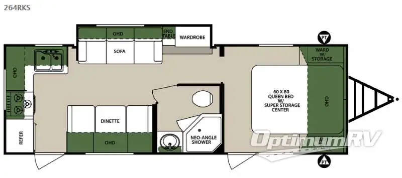 2015 Forest River Surveyor 264RKS Floorplan Photo