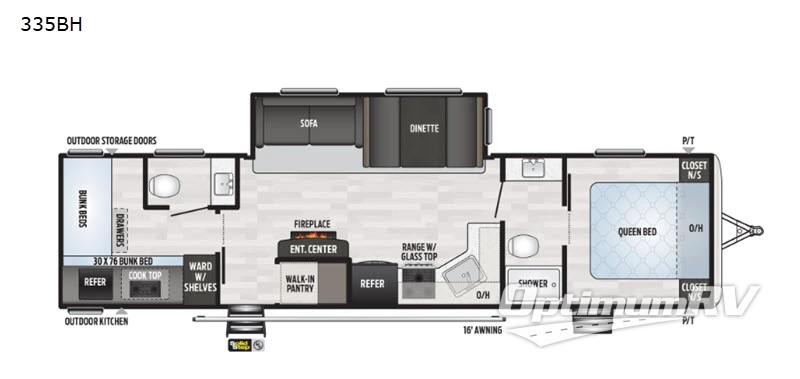 2020 Keystone Springdale 335BH Floorplan Photo
