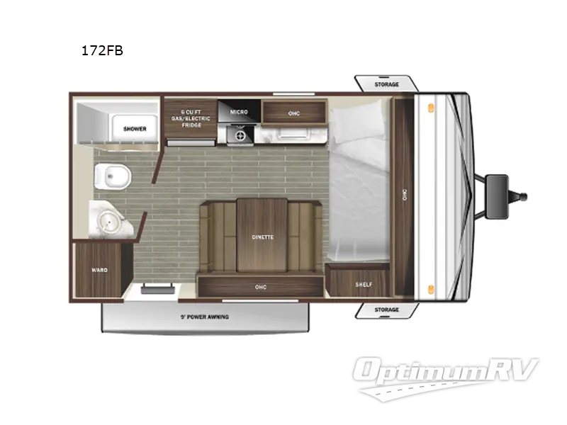 2023 Starcraft Autumn Ridge Single Axle 172FB Floorplan Photo