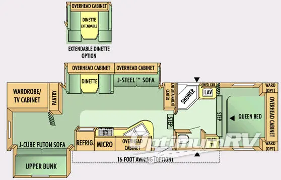 2008 Jayco Eagle Super Lite 31.5 BHDS Floorplan Photo