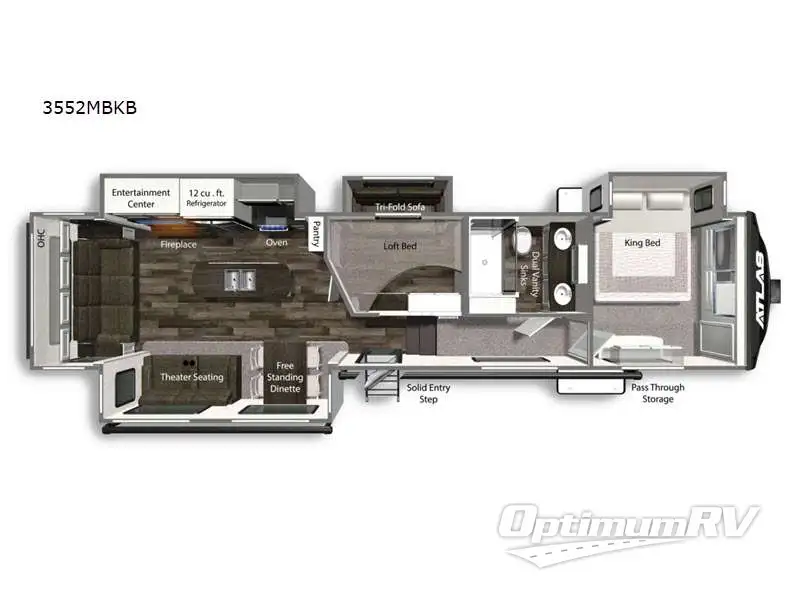 2022 Dutchmen Atlas 3552MBKB Floorplan Photo