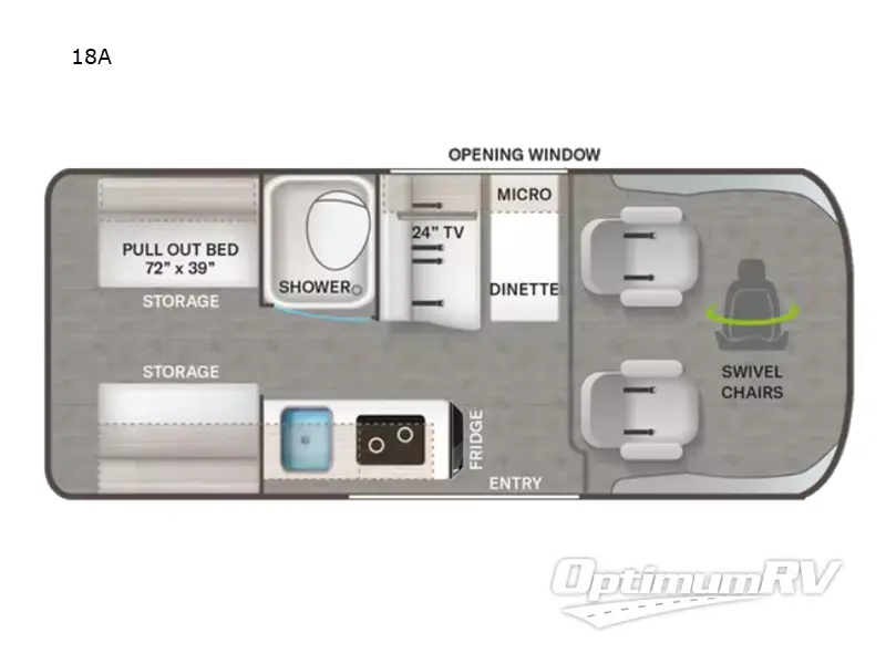 2021 Thor Rize 18A Floorplan Photo