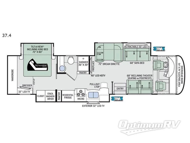 2018 Thor Palazzo 37.4 Floorplan Photo
