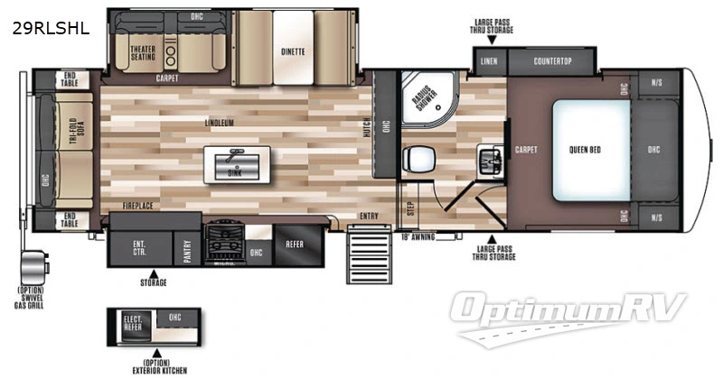 2019 Forest River Salem Hemisphere Hyper-Lyte 29RLSHL Floorplan Photo