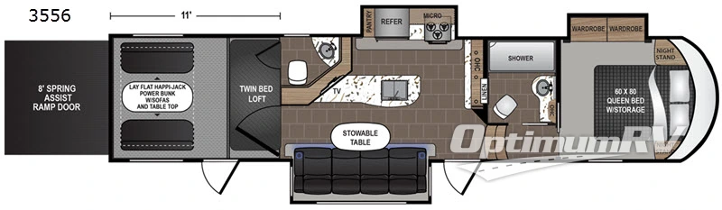 2019 Dutchmen Endurance 3556 Floorplan Photo
