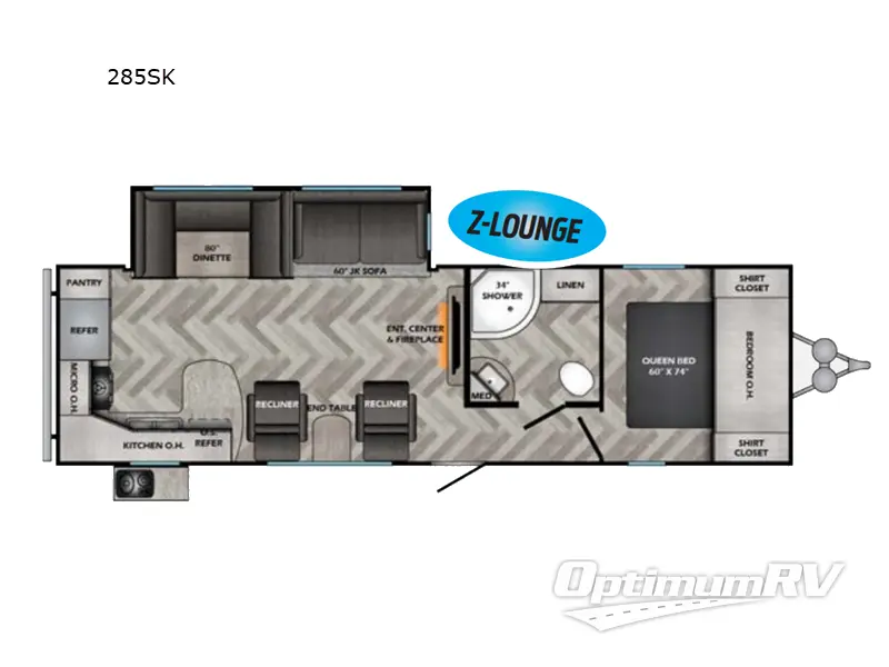 2024 CrossRoads Fun Time 285SK Floorplan Photo