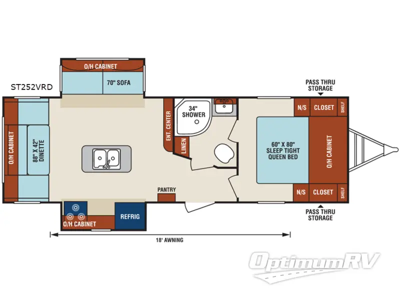 2018 Venture SportTrek 252VRD Floorplan Photo