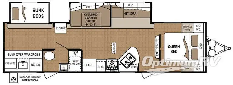 2011 Dutchmen Dutchmen 315BHDS Classic Floorplan Photo