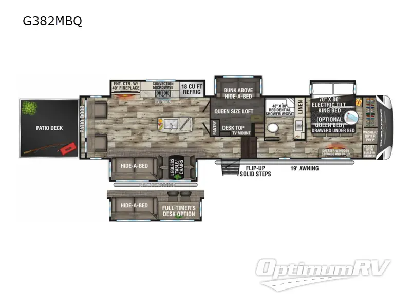 2022 KZ Durango Gold G382MBQ RV Floorplan Photo