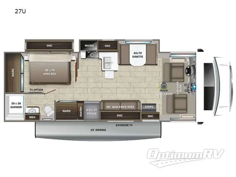 2023 Entegra Odyssey 27U RV Floorplan Photo