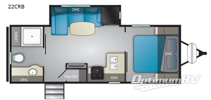 2019 Heartland North Trail 22CRB Floorplan Photo