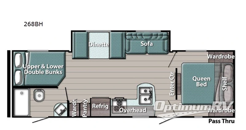 2021 Gulf Stream Trailmaster Ultra-Lite 268BH Floorplan Photo