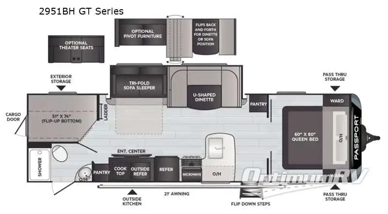 2021 Keystone Passport 2951BH GT Series Floorplan Photo