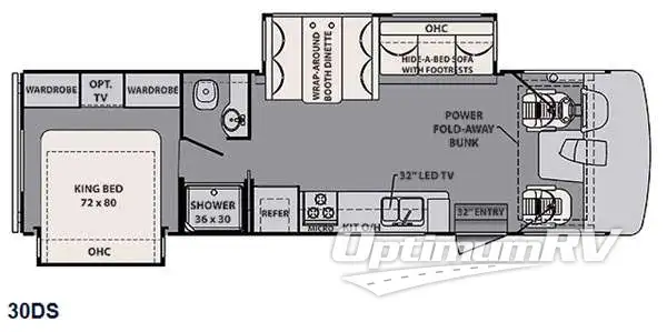 2015 Forest River FR3 30DS Floorplan Photo