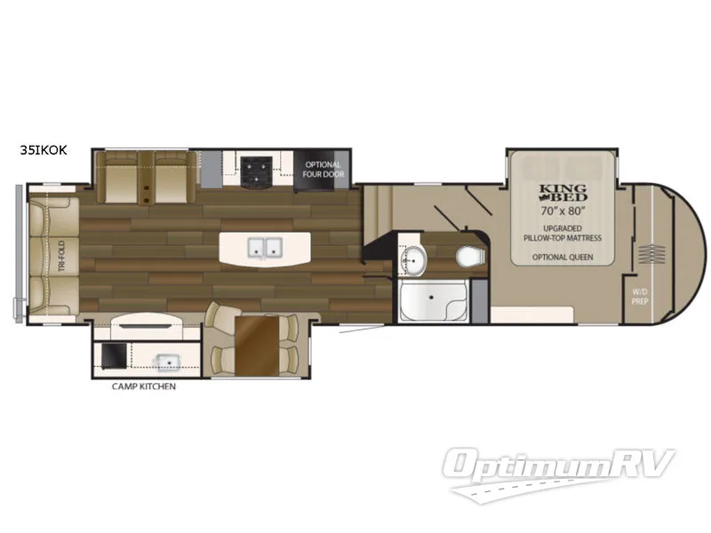 2018 Heartland ElkRidge 35IKOK Floorplan Photo