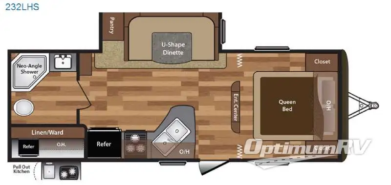 2016 Keystone Hideout 232LHS RV Floorplan Photo
