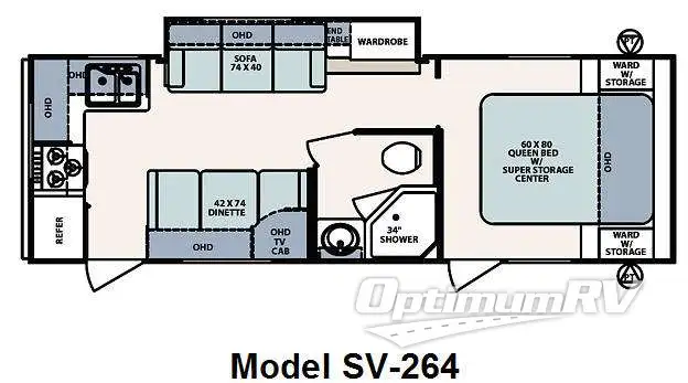 2012 Forest River Surveyor Select 264 Floorplan Photo