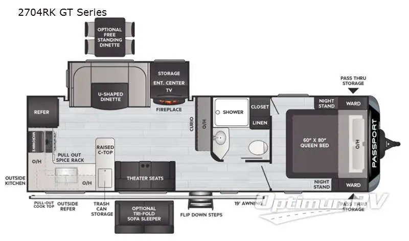 2021 Keystone Passport 2704RK GT Series Floorplan Photo