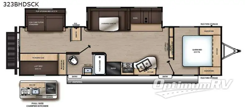 2021 Coachmen Catalina Legacy 323BHDSCK RV Floorplan Photo