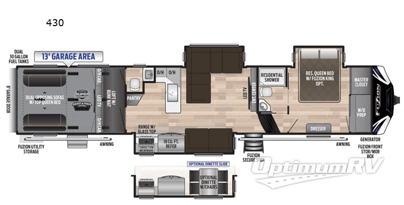 2020 Keystone Fuzion 430 RV Floorplan Photo