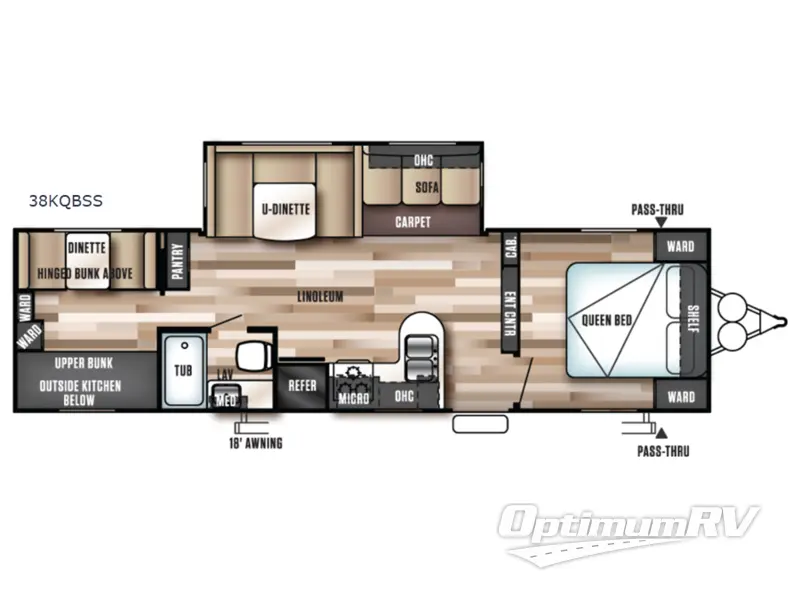 2018 Forest River Wildwood 30KQBSS RV Floorplan Photo