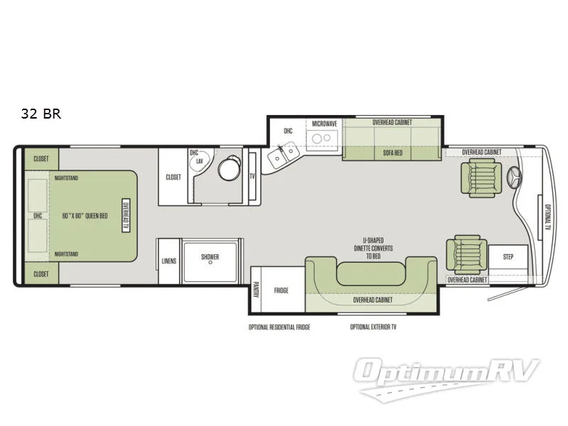 2017 Tiffin Allegro Breeze 32 BR Floorplan Photo