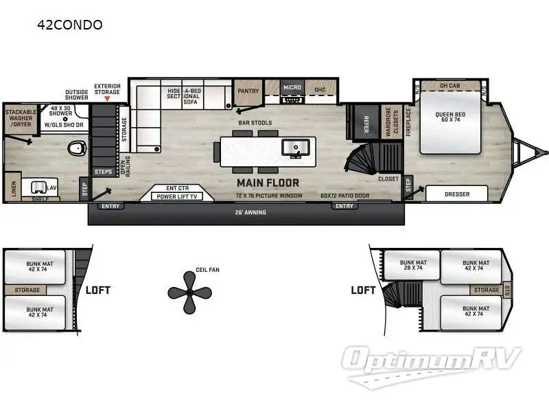 2026 Coachmen Catalina Destination Series 42CONDO RV Floorplan Photo