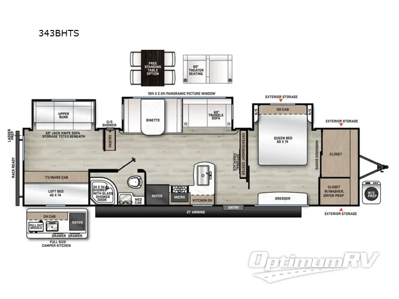 2026 Coachmen Catalina Legacy Edition 343BHTS RV Floorplan Photo