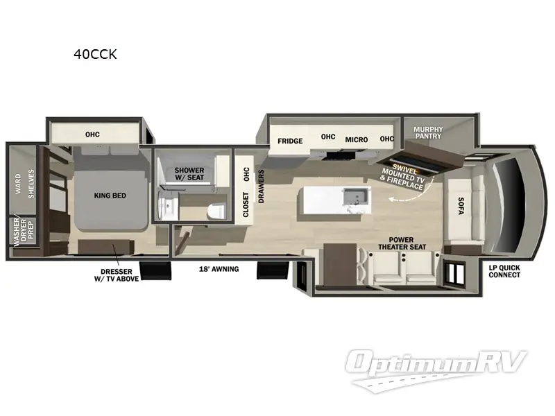 2027 Forest River Cedar Creek Cottage 40CCK Floorplan Photo