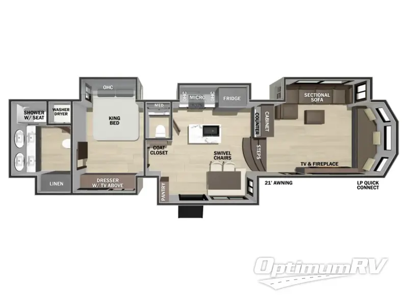 2027 Forest River Cedar Creek Cottage 413FWC Floorplan Photo