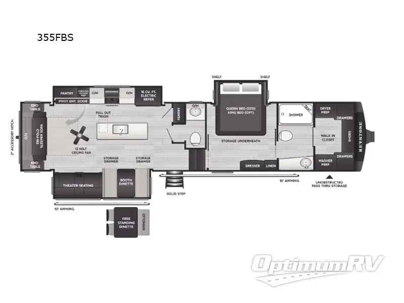 2026 Keystone Cougar 355FBS RV Floorplan Photo