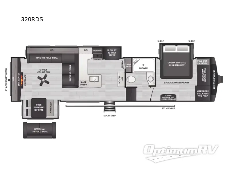 2026 Keystone Cougar 320RDS RV Floorplan Photo