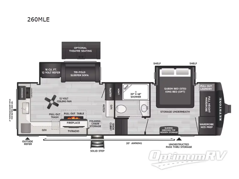 2026 Keystone Cougar 260MLE RV Floorplan Photo