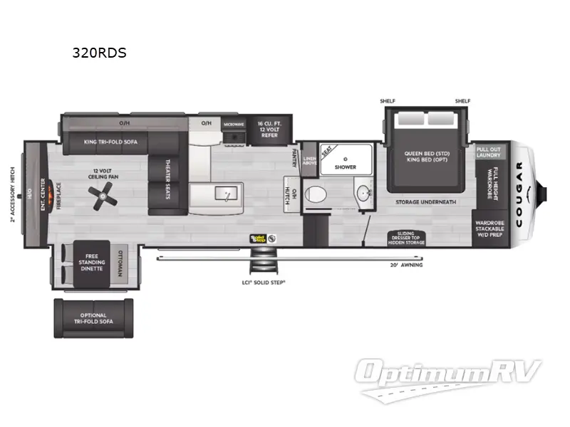 2025 Keystone Cougar 320RDS Floorplan Photo