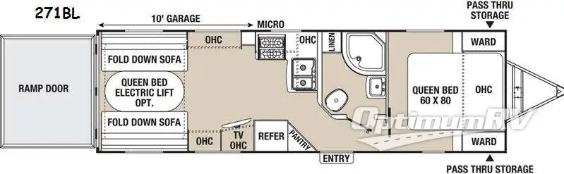 2015 Coachmen Freedom Express 271BL Floorplan Photo
