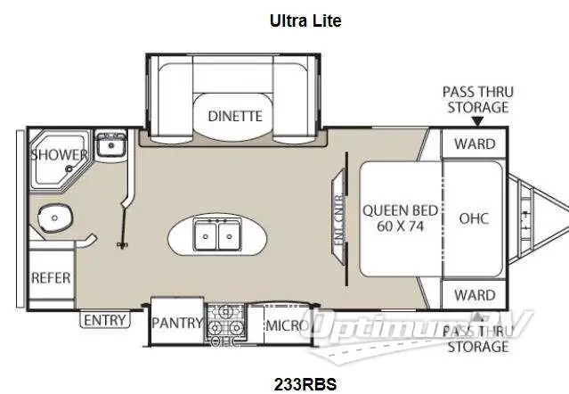 2015 Coachmen Freedom Express 233RBS Floorplan Photo