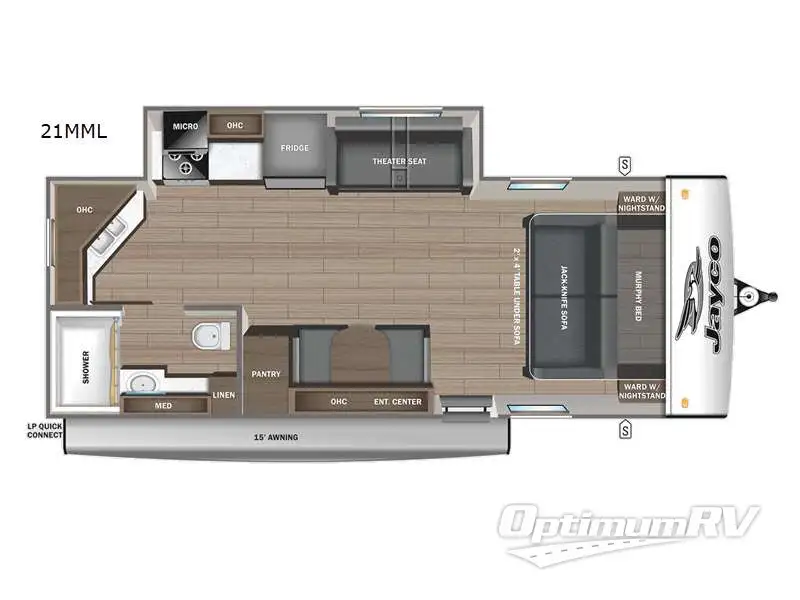 2026 Jayco Jay Feather 21MML RV Floorplan Photo