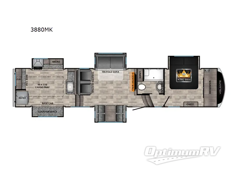 2021 CrossRoads Volante 3880MK RV Floorplan Photo