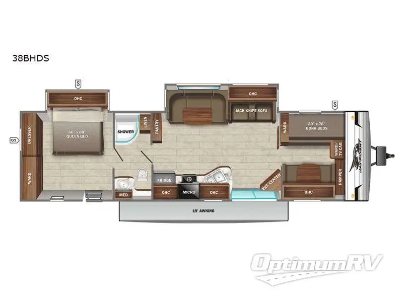 2022 Jayco Jay Flight 38BHDS Floorplan Photo